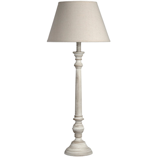 A simple and elegant table lamp complete with linen shade, the LaVelle table lamp is a perfect fit with the trend for neutral interiors  Dimensions:&nbsp;30L x 30W x 72H