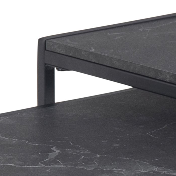 Black Matte Set Of 2 Nest Tables