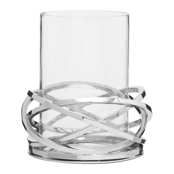 Lara Small Silver Candle Holder