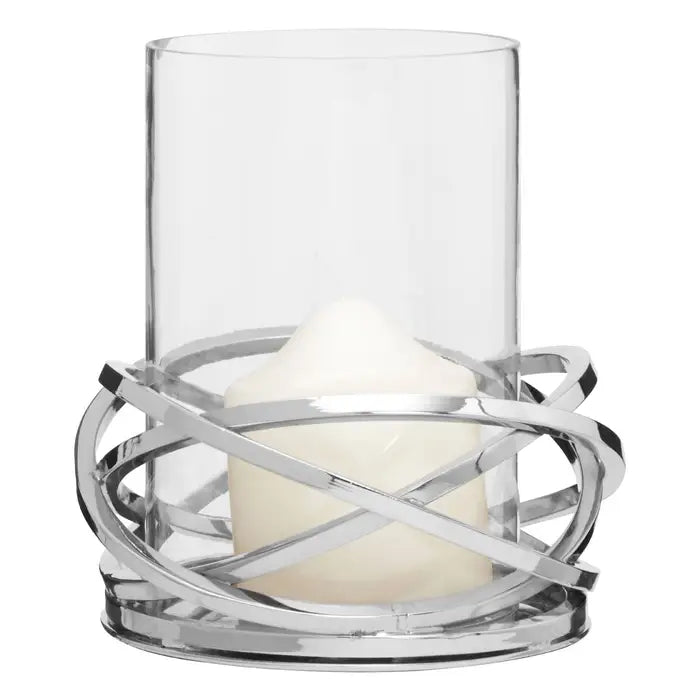 Lara Small Silver Candle Holder