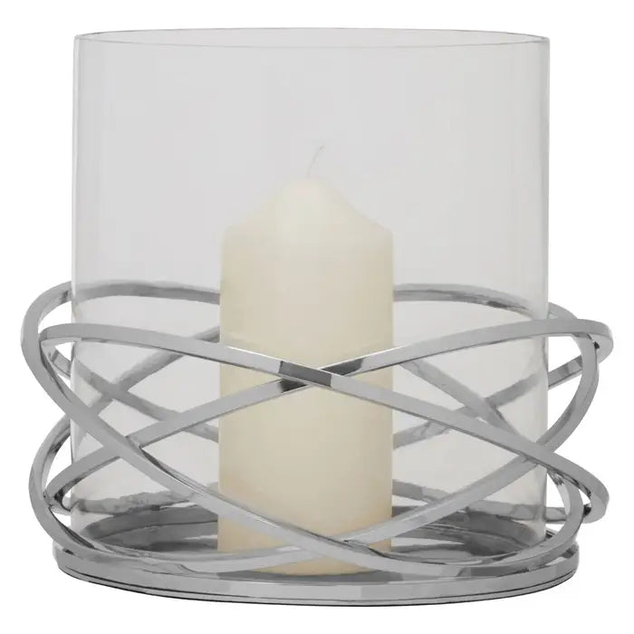 Lara Small Silver Candle Holder