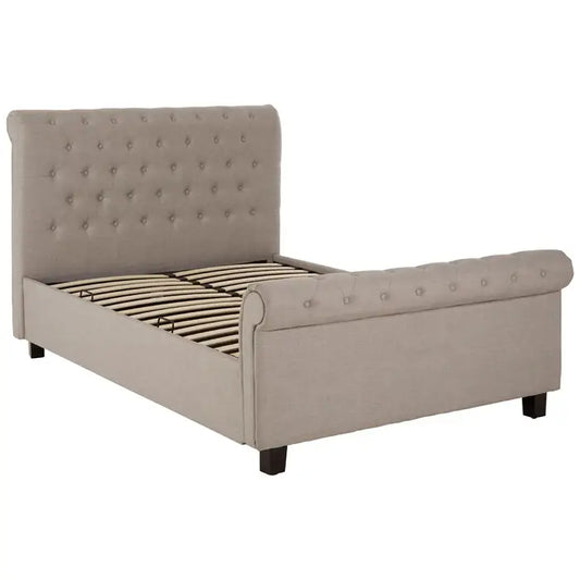 Ontaro Light Grey Ottoman Double Bed