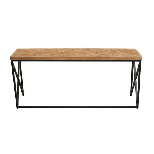 Coffee Table With Black Iron Frame